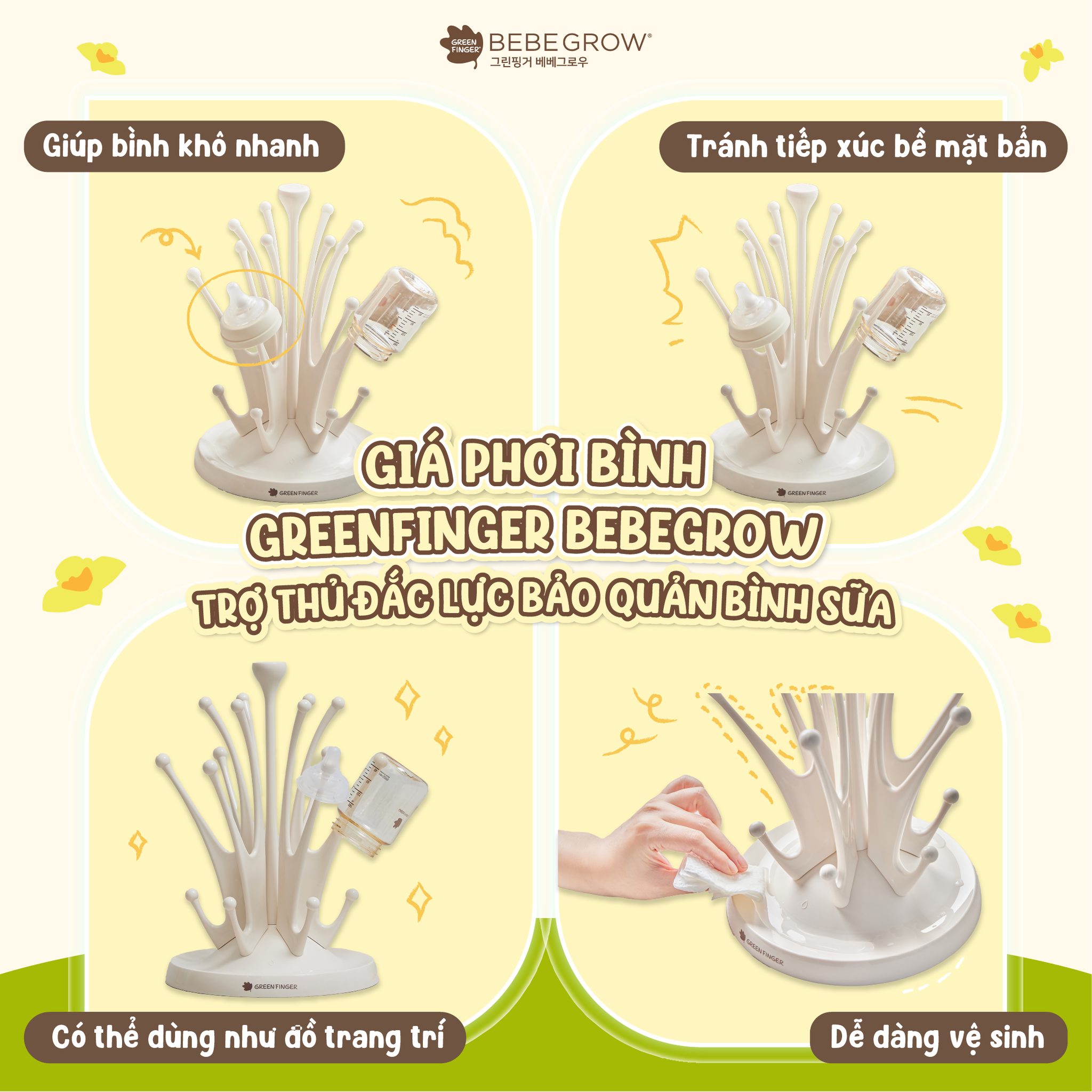 Bộ dụng cụ vệ sinh bình BEBEGROW