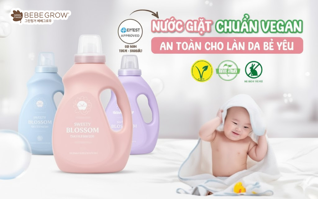Nước giặt xả cho trẻ sơ sinh